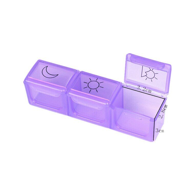 Medicine Cases 1Pc 7 Days 21 Grids Handy Seven Colors Travel Kit Classification