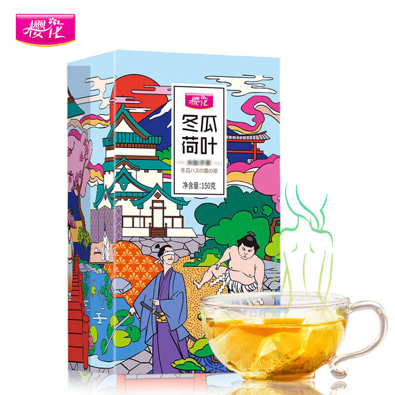Cherry Blossom Winter Melon Lotus Leaf Tea Herbal Tea Nutritious Bag Tea 150g Main image