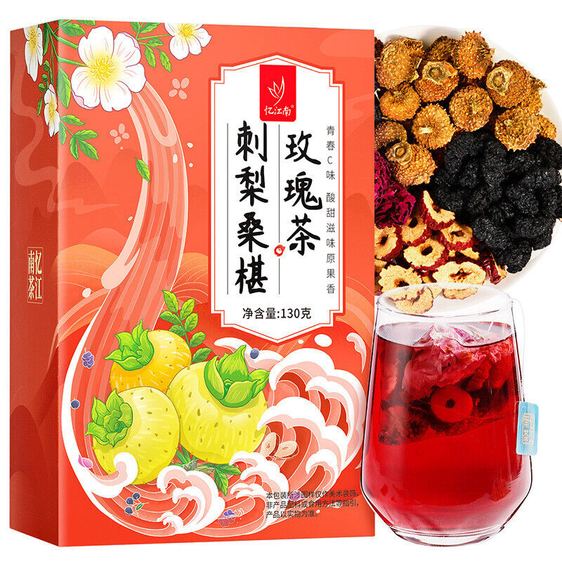 Roxburgh Rose Mulberry Rose Tea Bag with Black Wolfberry Red Dates Lemon Slices Main image