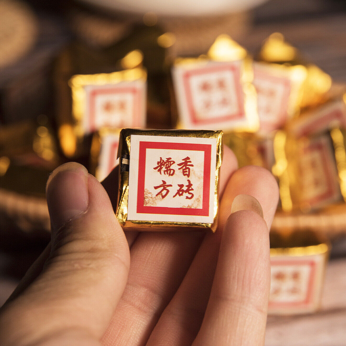 500g Yunnan Puer ripe tea mini small tuo tea leaves glutinous aroma square brick Secondary image