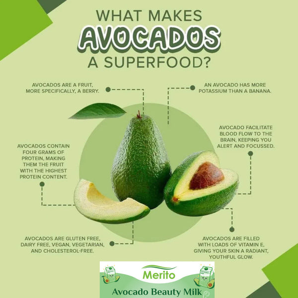 Pure Avocado Beauty Milk Green Juice Powder Instant Solid Drink 10 g*10 bags