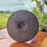 357g Old Panzhang Pu'er Ripe Tea Cake Menghai Aged Pu'er Tea Cake HongJinYin