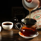 Ripe Puer Tea Puerh Tea,ansestor Antique Honey Sweet Dull-red Puerh Tea 357g