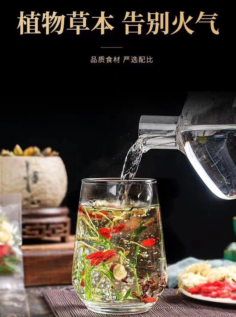 Herbal Tea for Detox and Relaxation Bamboo Leaf, Honeysuckle, and Chrysanthemum