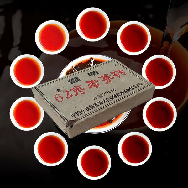 250g Healthy Chinese Black Tea Brick Ripe Pu-erh Tea with Jujube