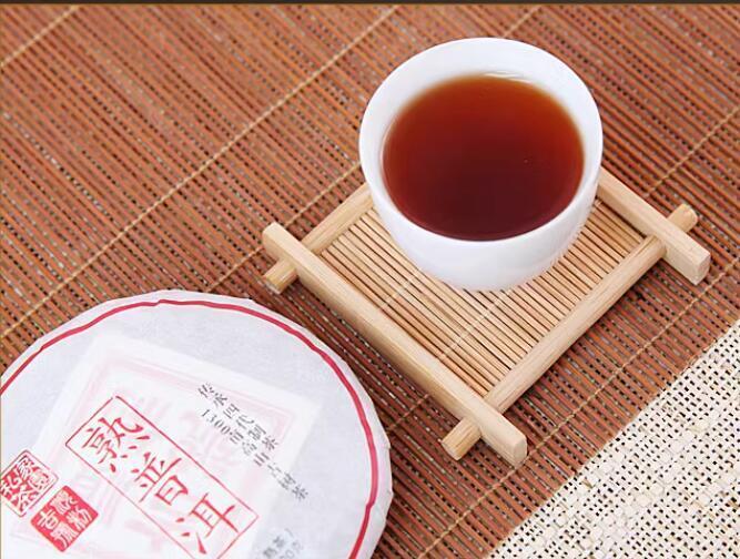 Puerh Tea Cake 5*100g / Total 17.6oz Year Ripe/Shu Aged Lucky Dragon Sweet