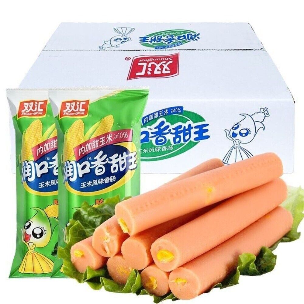 Shuanghui Corn Flavor Ham Sausage Snack Food - 30g per Piece, 9 Pieces in Total