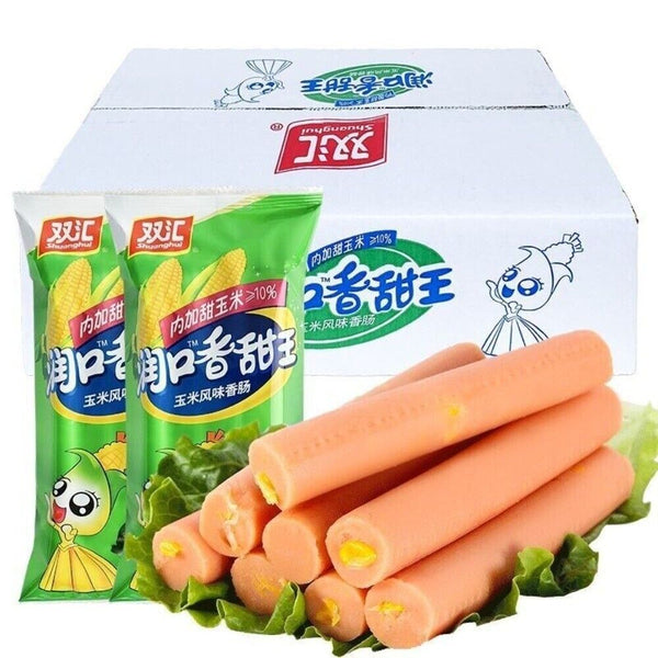 Shuanghui Corn Flavor Ham Sausage Snack Food - 30g per Piece, 9 Pieces in Total