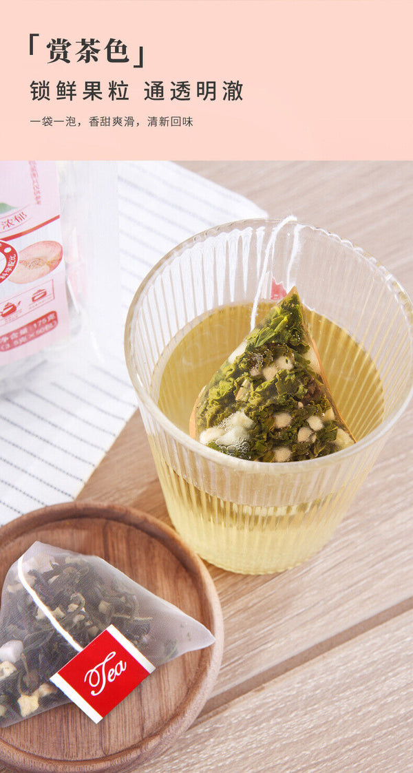 Peach-oolong Tea Triangle Bag Freeze-dried Peach-diced Tea Oolong Tea