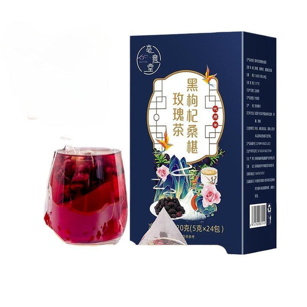 Premium Grade Wild-Harvested Black wolfberry mulberry rose combination tea