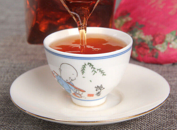 100g Pu-erh Ripe Tea Rose Ripe Tea Cake 普洱茶熟茶玫瑰花普熟茶饼三级普洱+玫瑰花陈香花香茶饼