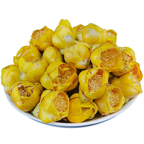 Premium Golden Flower Tea 500g Dried Flowers in Jar Natural Freeze-Dried