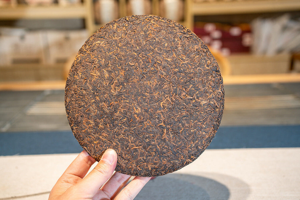 Palace Golden Bud Puerh Ripe Tea Cake Yunnan Ancient Tree Tea Cake 357g