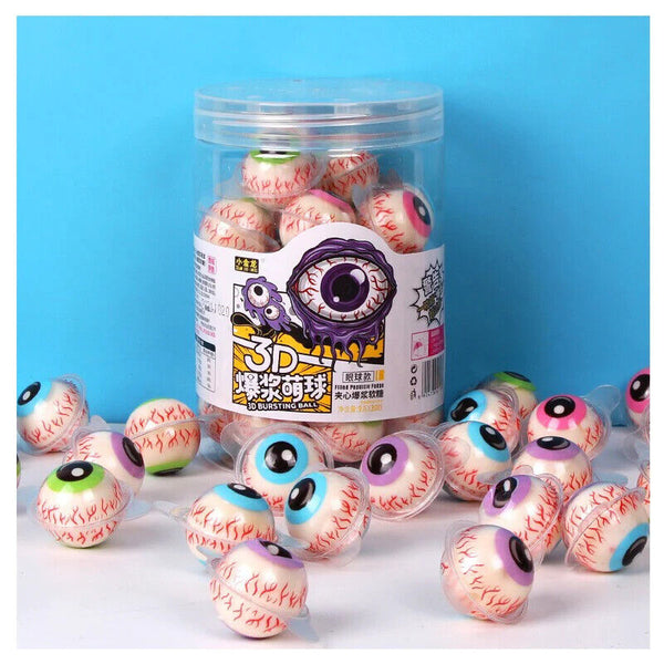 Fruit Flavored 3D Gummy Ball Candy Spherical Gum Eyeball Gummy Candy 30pcs