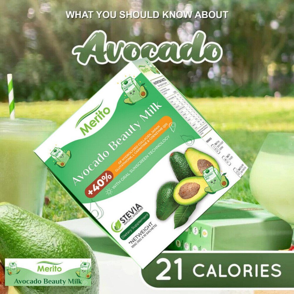 Pure Avocado Milk Green Juice Powder Instant Solid Drink 10g *10 bags