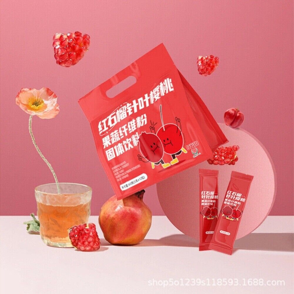 Pomegranate Cherry Fiber Powder Womens Fitness Juice Premium Meal Blend Secondary image