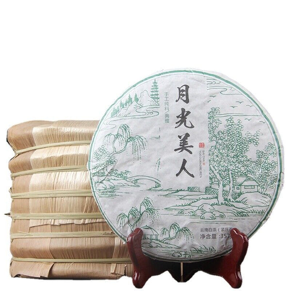 357g Yunnan Tea Puerh Tea Moonlight White Cake Jingmai Mountain Arborvitae