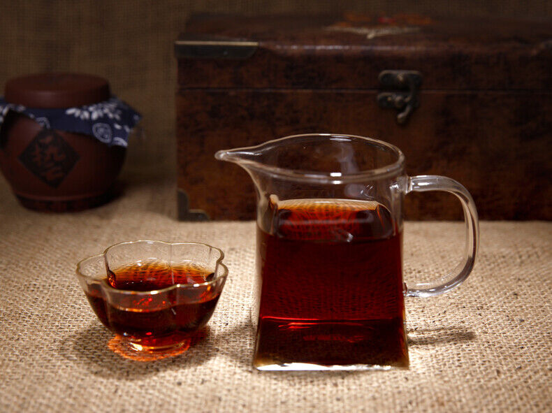 Pu'er Tea Ripe Tea Yunnan Qizi Cake Tea Ripe Pu'er Tea 357g