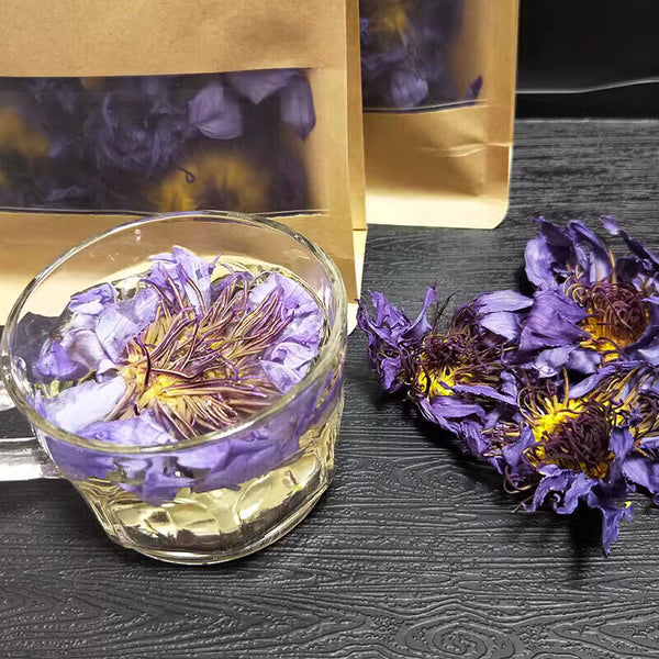FullChea 20-25 pcs Egyptian Blue Lotus Flower Tea Bags Premium Lotus Herba Tea