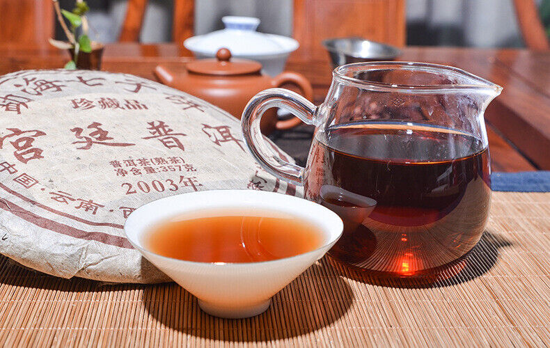 Yunnan Pu'er 357g Menghai Pu'er Ripe Tea Cake Yunnan Tea