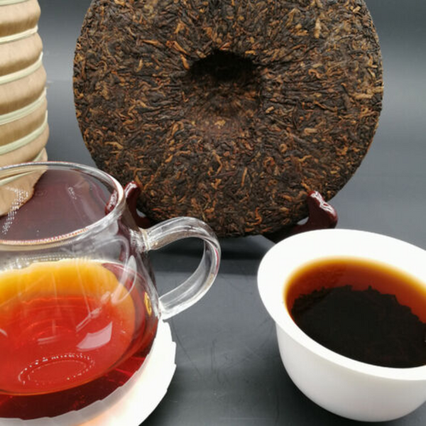 Tea Puerh Tea Cake Ripe Puer Cooked 357g Yunnan Tong Qing Hao Yiwu Mt. Old