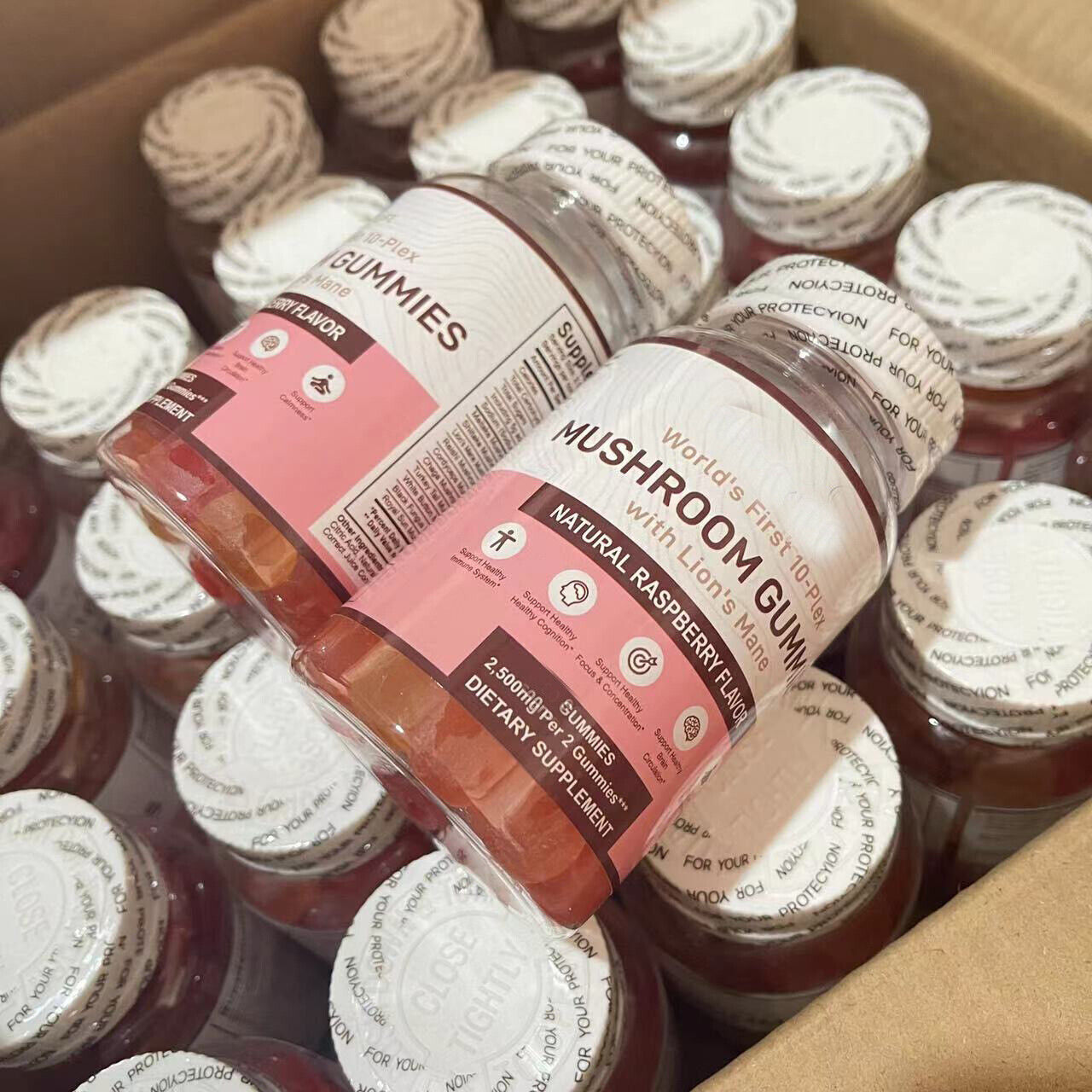 Vegan Custom lion mane mushroom gummius mushroom gummies 60 Capsules Secondary image