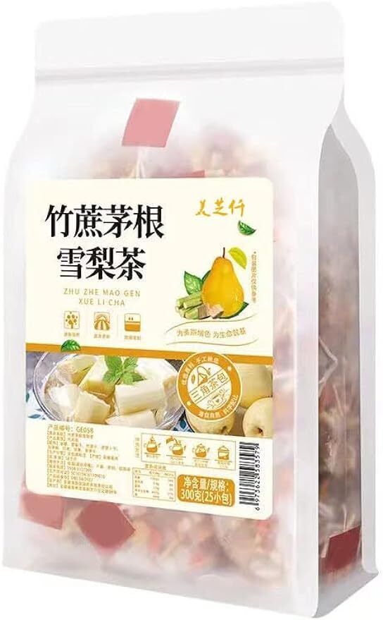 竹蔗茅根雪梨茶 Bamboo Cane Rock Sugar Pear Tea 300g 10.6Oz. (25package) Main image