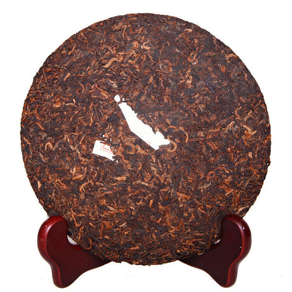 Pu'er Ripe Tea Menghai Jinya 357g Yunnan Qizi Cake Tea Pu'er Ripe Tea
