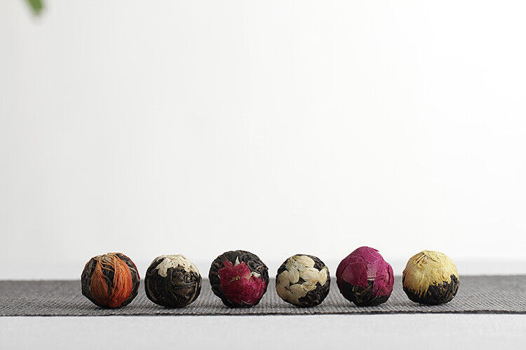 Yunnan Pu-erh Flower Tea Dragon Pearl 18 raw tea 6 flavor combination flower tea