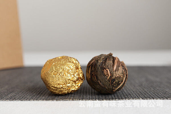 Yunnan Pu'er Tea 18 Old Banzhang Ancient Tree Gold Leaf Raw Tea Dragon Pearl