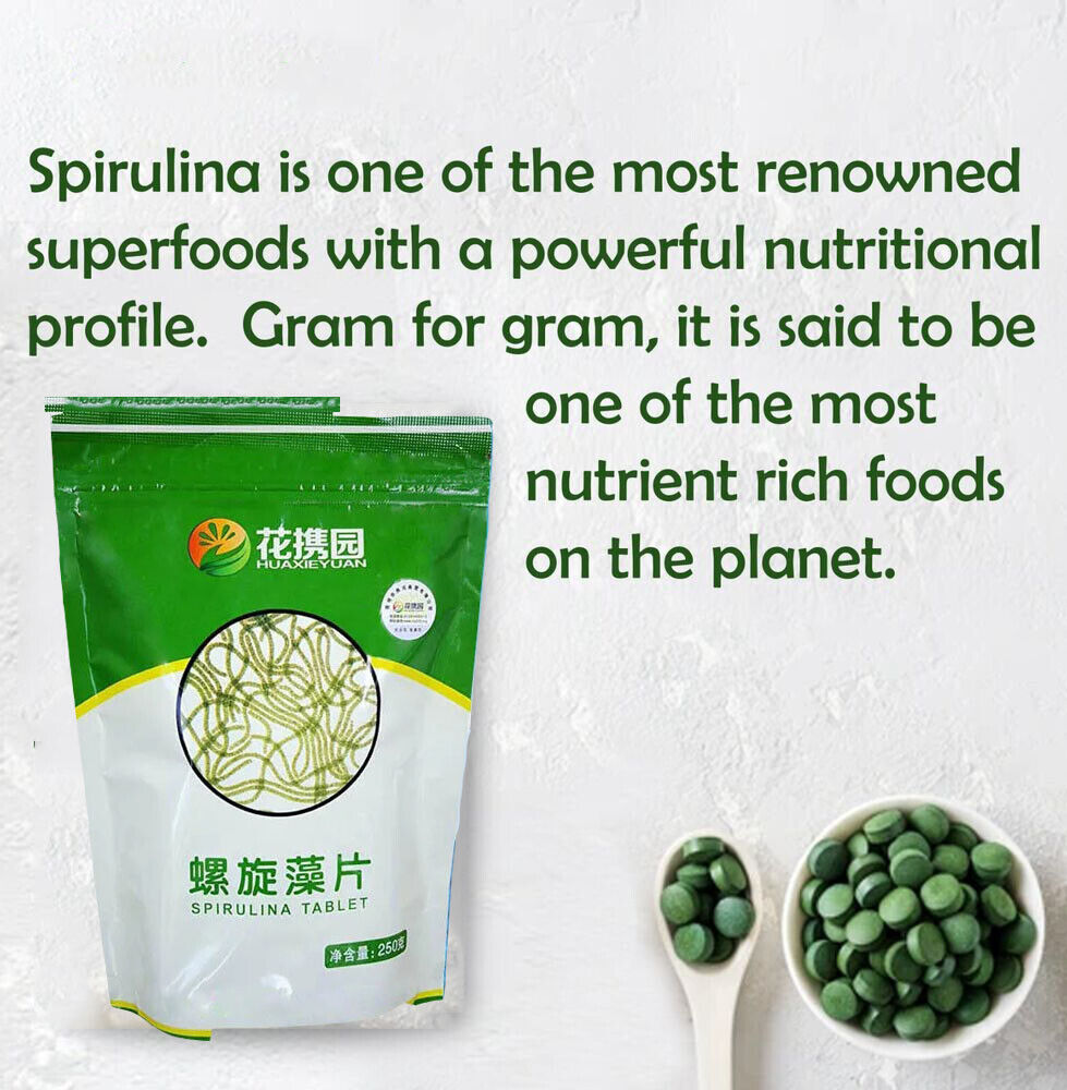 Superfoods Organic Spirulina Tablets, 3000mg Per Serving, 1250 Tablets Secondary image