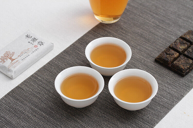 50g Yunnan Pu'er Tea Lao Banzhang Golden Leaf Raw Brick Raw Tea Aged Pu'er Tea