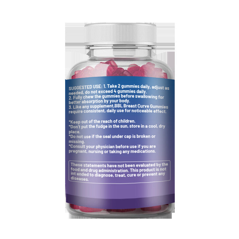 Natural Breast Enhancement 60 Capsules BBL Breast Curve Gummies
