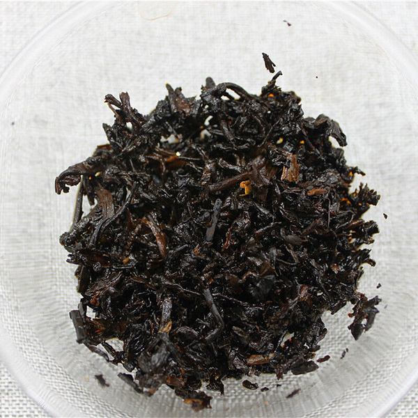 400g Yunnan aged golden bud cake tea Hongxingxiang old puerh ripe tea leaves