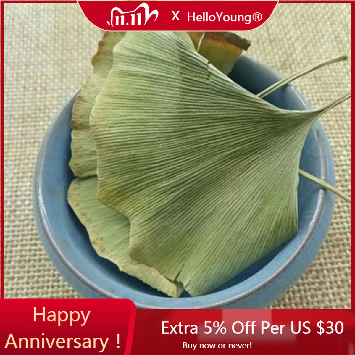 Ginkgo Biloba Blätter Chinesischer Wild Ginkgo Tee Kräutertee Pflanzenblätter