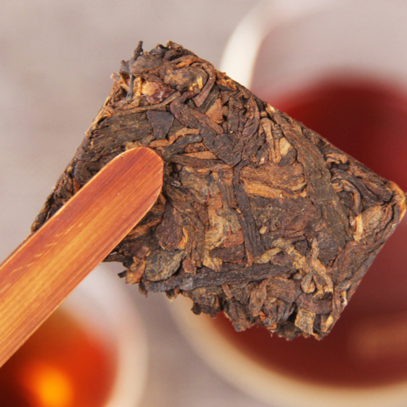 TeaAncient Tree Pu'er Tea Black Tea 300g Puerh Ripe Tea Aged Golden Bar Spring Tea