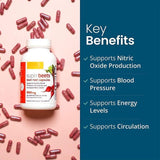Organic Super Beets Root Capsules 90, 1000mg helps in Brain & Blood