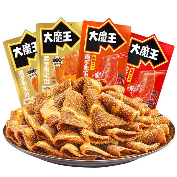 Jelly with Sesame Sauce and Tripes Snack 麻辣魔芋素毛肚麻酱零食100g Spicy Momo Magic Tofu