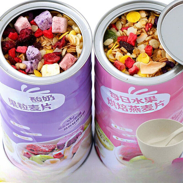 Muesli Fruit Oatmeal Dry 500g Jar Yogurt Snack Breakfast Meal Replacement