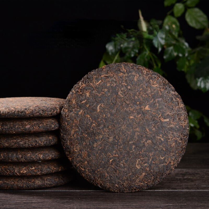 Pu-Erh Cooked Tea Cake Premium Yunnan Old Tree Puer Tea Organic Black Tea 357g