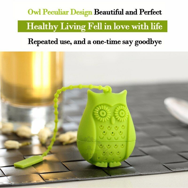 Tea Strainer Silicone Filter Coffee Tea Infuser Useful Owl Loose Tea Diffuser
