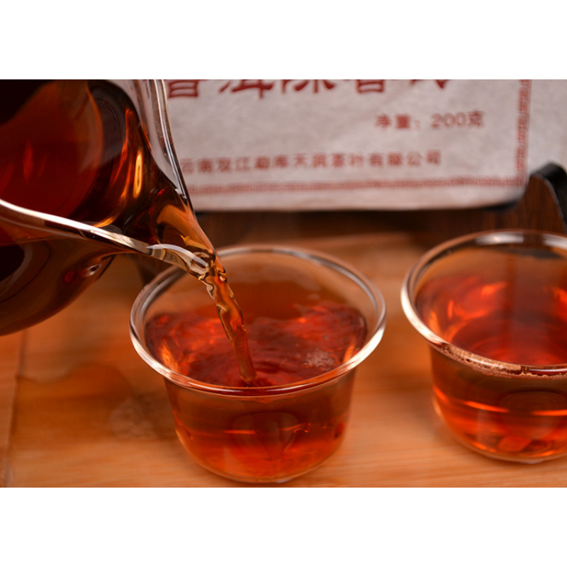 Puerh Tea Jujube Scented Brick Tea Pu-erh Ripe Tea 200g Quality Yunnan Menghai