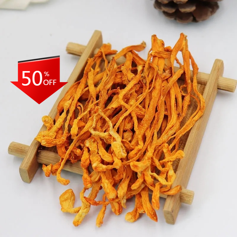 250g Organic Cordyceps Sinensis Dried Mushroom Chinese Tradition Medicine