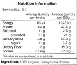 Barley Grass Powder 100% Organic Barleygrass 250g Green Superfood