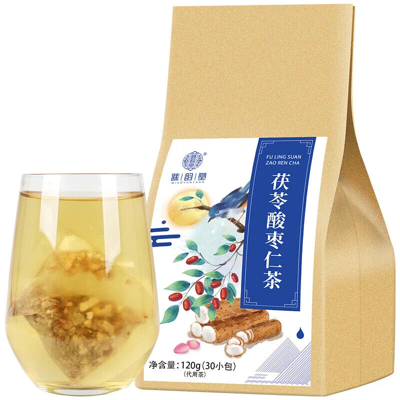 Poria Spinosae Jujube Kernel Tea Healthy Herb Tea Bag 120g 30 Bags