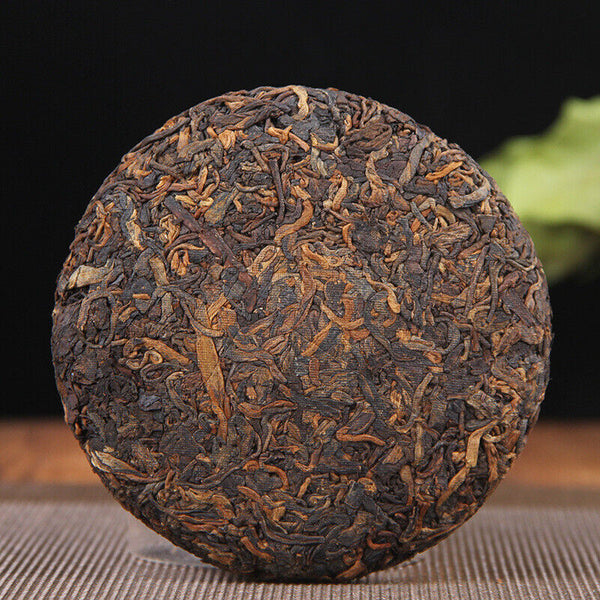 Organic Ripe Puer Tea Ancient  Puer Black Tea Pressed Tea Cake100g/3.52oz