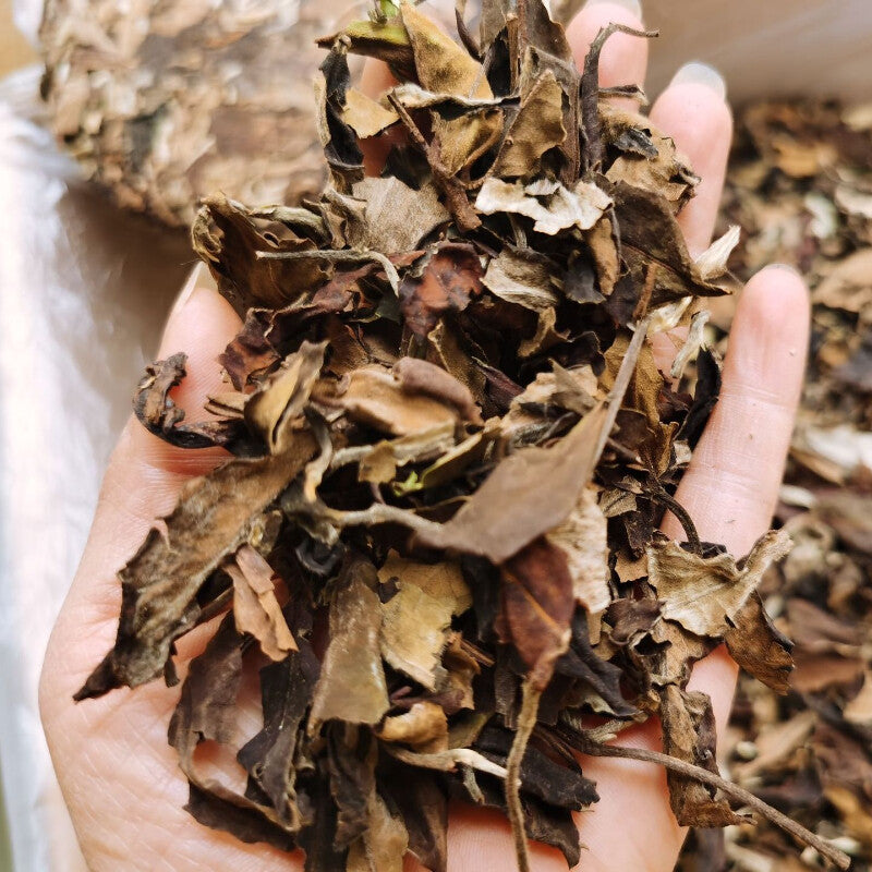 357g Hand Made Graphite Pressed Old White Tea Tea Cake  Organic Yunnan White Tea
