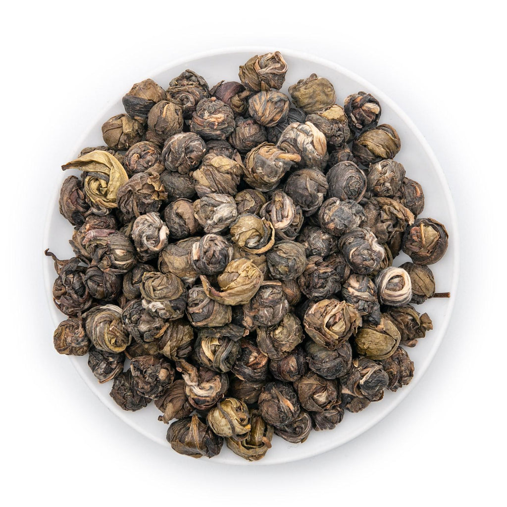 Classic Chinese Green Tea Jasmine Dragon Pearls Green Tea 2nd Grade