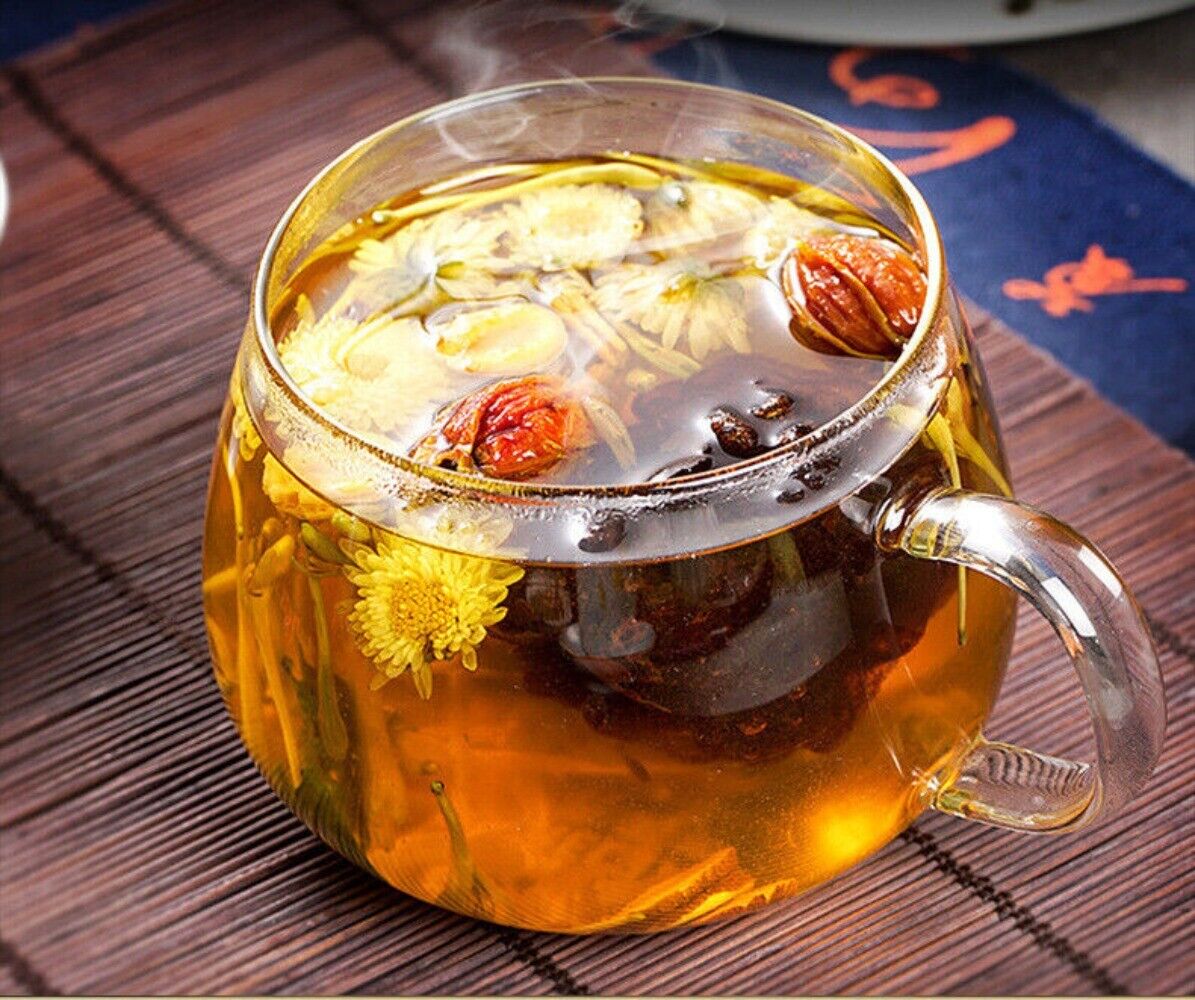 Soothing Herbal Tea Loquat Leaf Licorice Chrysanthemum Radish Seed Blend