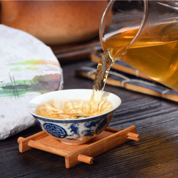 Premium Green Tea 357g Yunnan Pu-Erh Tea Yiwu Big Healthy Tea Cake Gift Tea